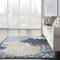 Homeroots 5 x 8 ft. Blue Large Floral Indoor & Outdoor Area Rug 384820 - alternate 8